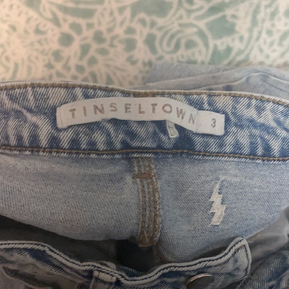 Light blue lightning bolt printed mom jeans - Picture 4 of 4